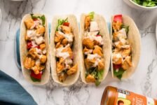 Easy Buffalo Chicken Tacos -15 Minute High Protein Meal
