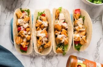 Easy Buffalo Chicken Tacos -15 Minute High Protein Meal