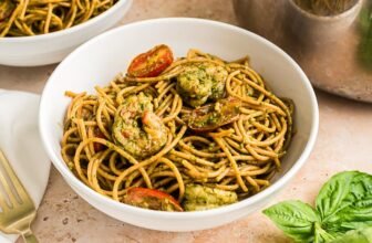 Pesto Shrimp Pasta (Easy 15 Minute Dinner)