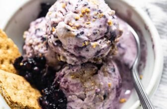 Cottage Cheese Ice Cream (Blackberry Cheesecake)