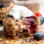 Triple Berry Baked Oatmeal Cups