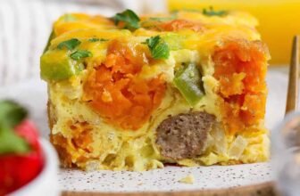 Sweet Potato Breakfast Casserole (Easy Dump & Bake!)