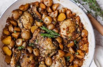 Apple Cider Chicken Thighs (One-Skillet Dinner)