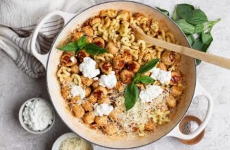 Mini Cottage Cheese Meatballs with Pasta (So Juicy!)