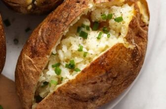 Baked Potato in Oven (Crispy Skin, Fluffy Inside)