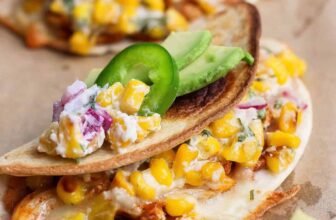 Baked Street Corn Chicken Tacos (Crispy & Cheesy)
