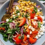 Summer Corn Tomato Salad with Chili Crunch Dressing